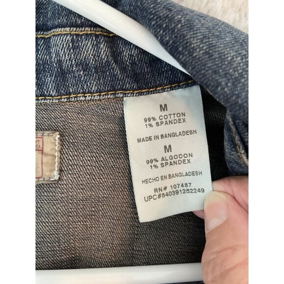 Vintage 90’s Levi Strauss Signature Women’s Blazer Jacket Stretch Denim Sz M - Picture 6 of 10